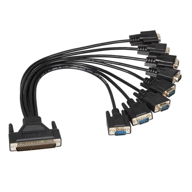 DB62 to 8 Serial Port Cables 3 Rows of 62 Pin to DB 9-Pin RS232 Serial Port Cables Single Wire for PC Laptop AI Server