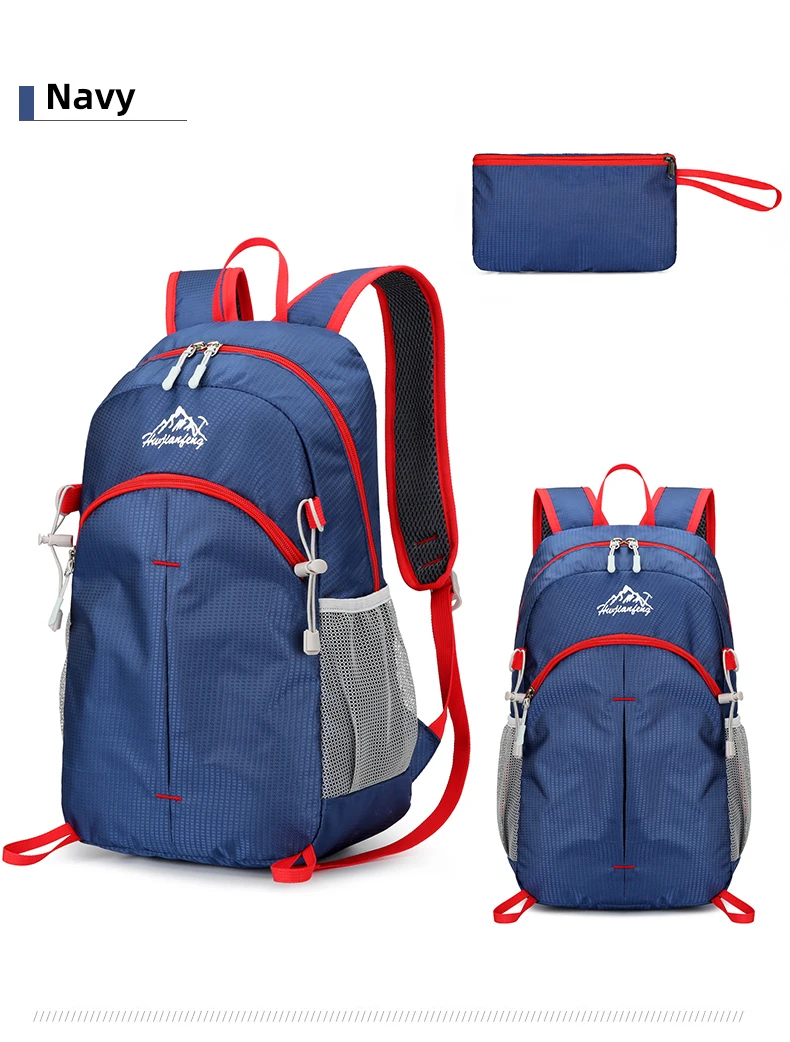 18L Tragbare Faltbare Rucksack Klapp Bergsteigen Tasche Ultraleicht Outdoor Klettern Radfahren Reise Knapsack Wandern Daypack Gipfelpaket wasserdicht verschleißfest Bodybuilding Yoga hohe Kapazität – Detail 18
