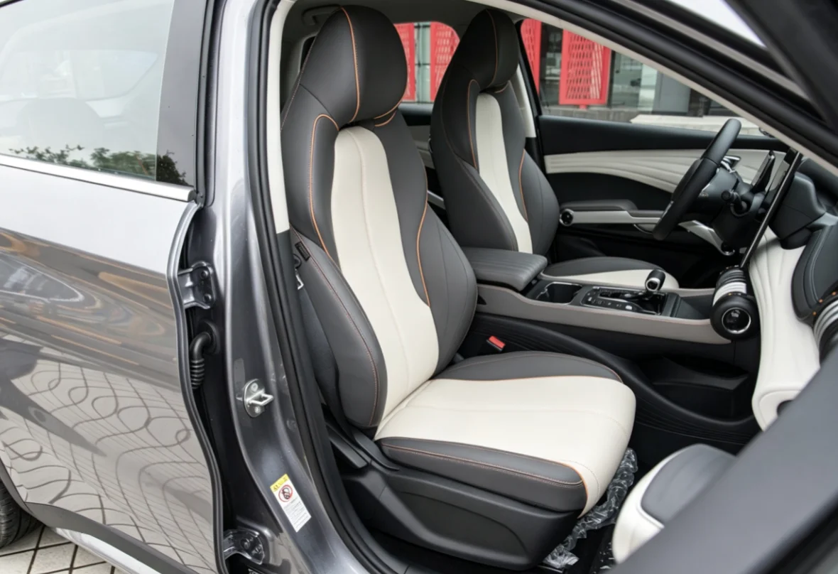 Für BYD Atto 3 2026 Maßgefertigte Autositzbezüge Luxuriöses Nappaleder 100% Passgenau Innenraumzubehör 360 ° Vollständige Abdeckung – Detail 9