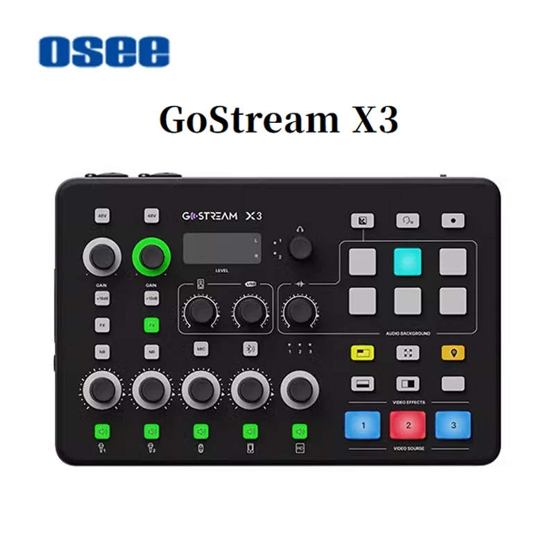 OSEE GoStream X3 Video Switcher HDMI-compatible USB HDMI-Compatible for Live Streaming Integrated Control of Screen and Audio