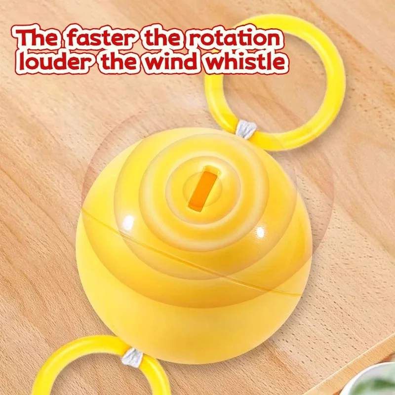 2pcs Luminous Whistle Ball Children's Rotating Flash Flywheel Puzzle Pulling Rope Childhood Creative Stress Relief work out Toy image 6