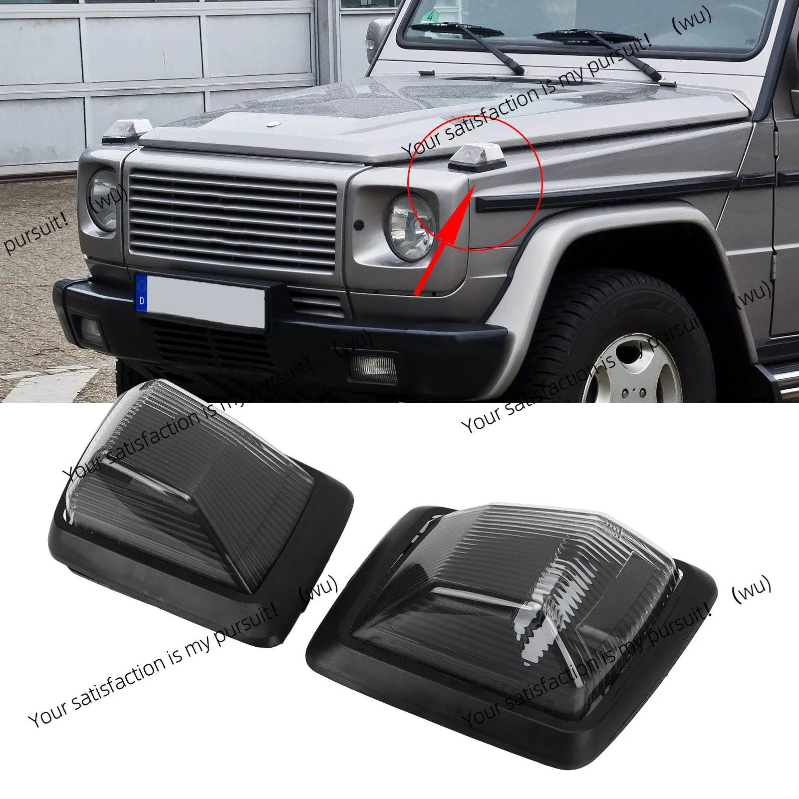 Automotive Side Turn Signals, High Brightness Replacement for Mercedes/Benz G-Class W463 G500 G550 G55 G63 1999-2017