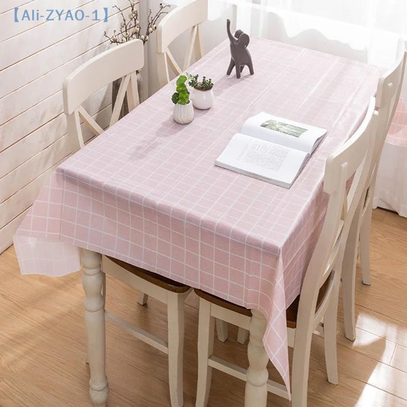 【ZYAO-1】1 Stück 137 x 90 cm PEVA wasserdichte ölbeständige Tischdecke Tischdecke mit Karomuster für Party-Picknick-Tuch im Freien