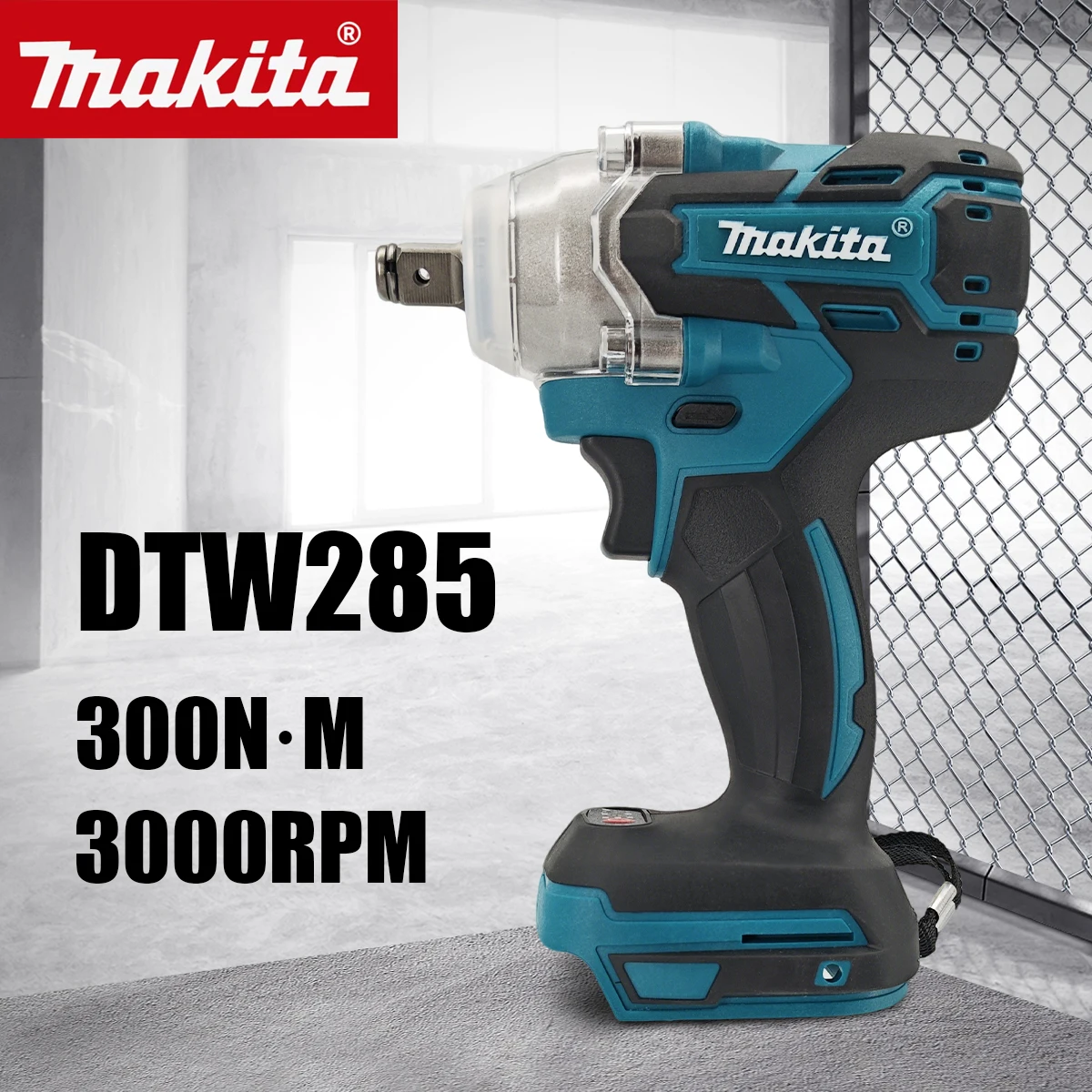 マキタ-dtw285-300nm-ブラシレスインパクトレンチコードレス電動レンチ高トルク充電式ツールマキタ-18v-バッテリー用