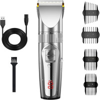 Electric barber rechargeable razor car with LCD digital display Home Trimmers for Men Hair Clipper Professional Rechargeable