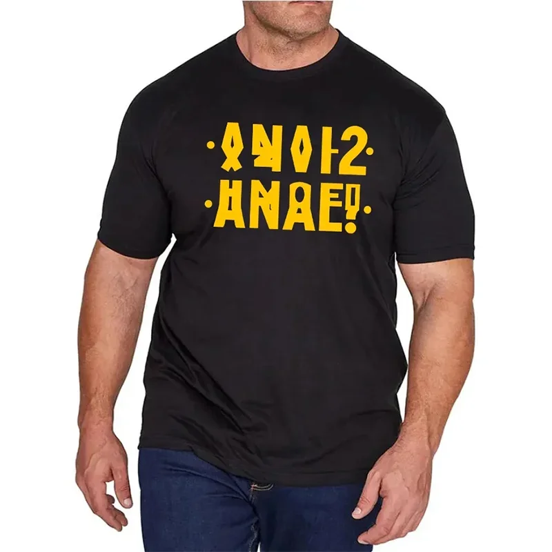 Fashion Russian Letter Style T-shirt Anal Shirt Ukrain Inscription Print Men T shirts Tops Short Sleeve Black Grey Cotton Tshirt