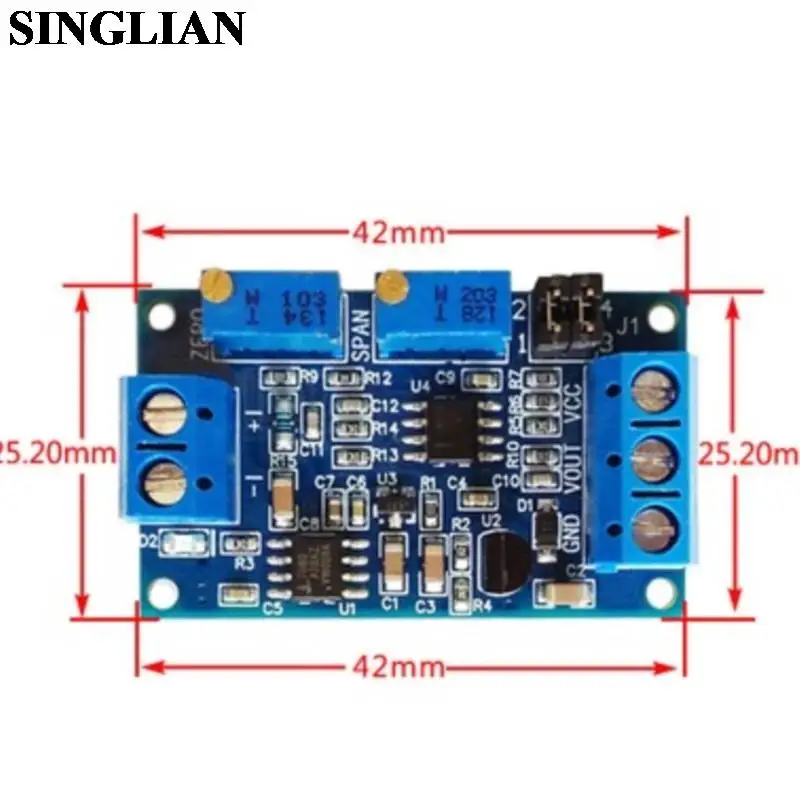 Current To Voltage Module 0/4-20mA To 0-3.3V 5V 10V Voltage Transmitter Signal Conversion Conditioning