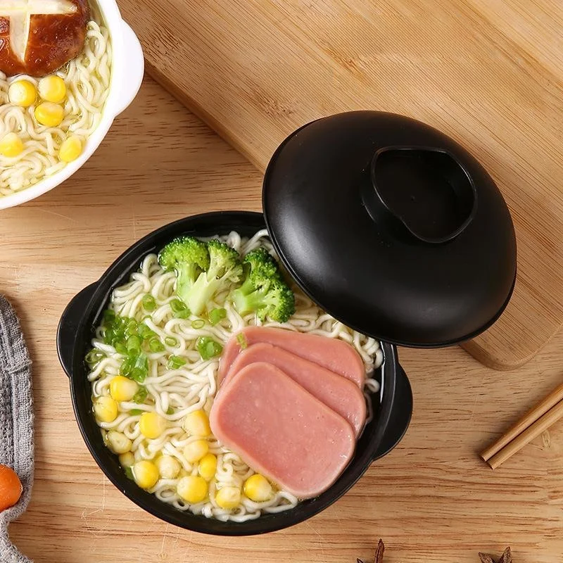

Japanese Sle Double Earled Soup Bowl with Lid for Microwave Children Multi-use Rice Cooking Steng Bowl Stainl Steel