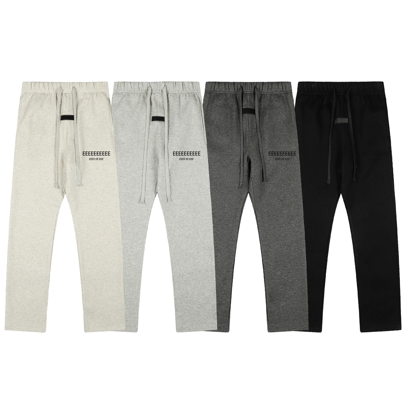 

Classic Brand Velvet Letter Print Pants High-Quality Double-Line Logo Casual Sports Pants Luxury Fashion Straight-Leg Pants Hoodie Set for Men and Women