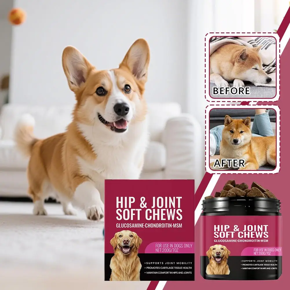 Dog Joint Support Soft Particles Assist In Flexible Joint Repair, Cartilage Relief, Joint Discomfort, And Skin And Hair Health