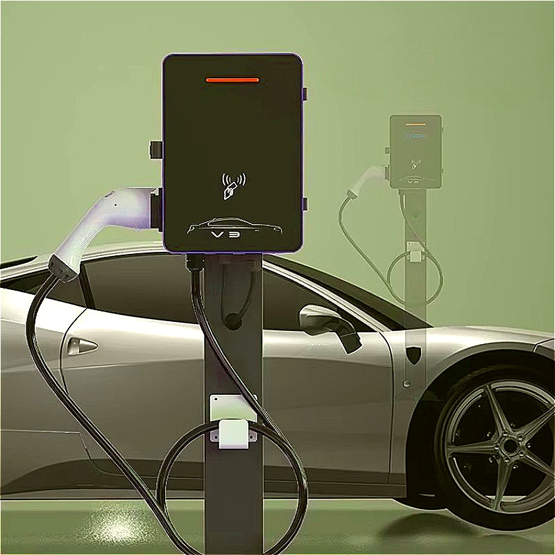 hot sale Charging Equipment Pile OCPP 7KW EV Charger Wall Box CCS Interface 5m Cable for Public EV Charging Station AC Charger