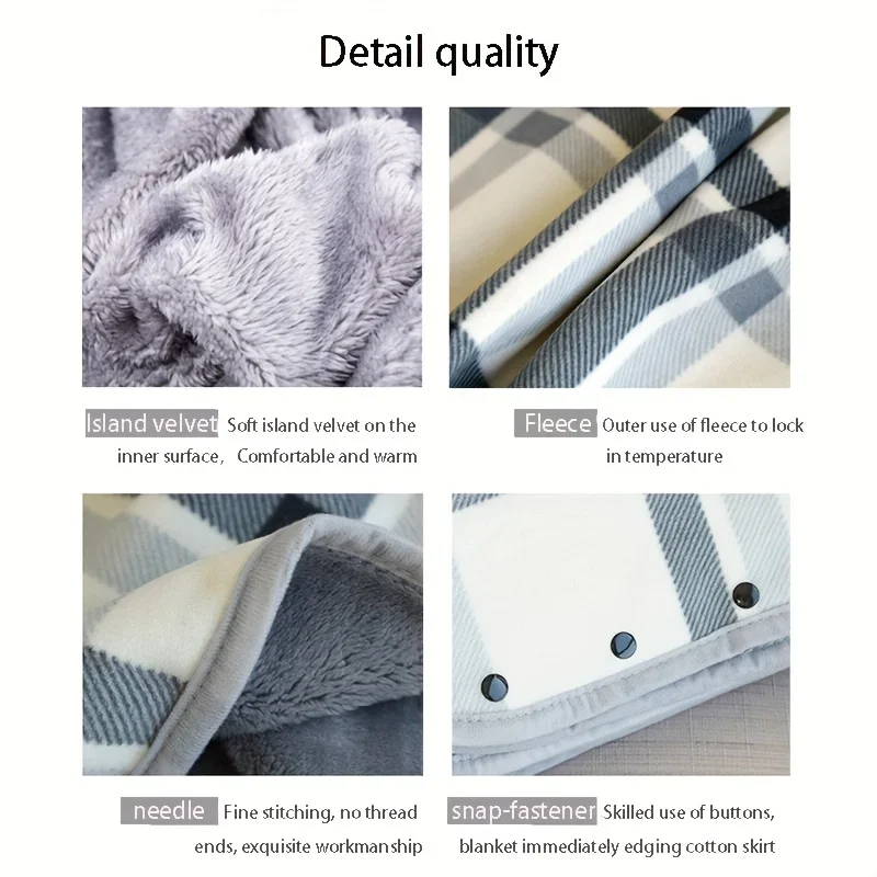 1pc 80x130cm Tragbare Decken Schal Decke Flanell Faul Casual Büro Decke – Detail 2
