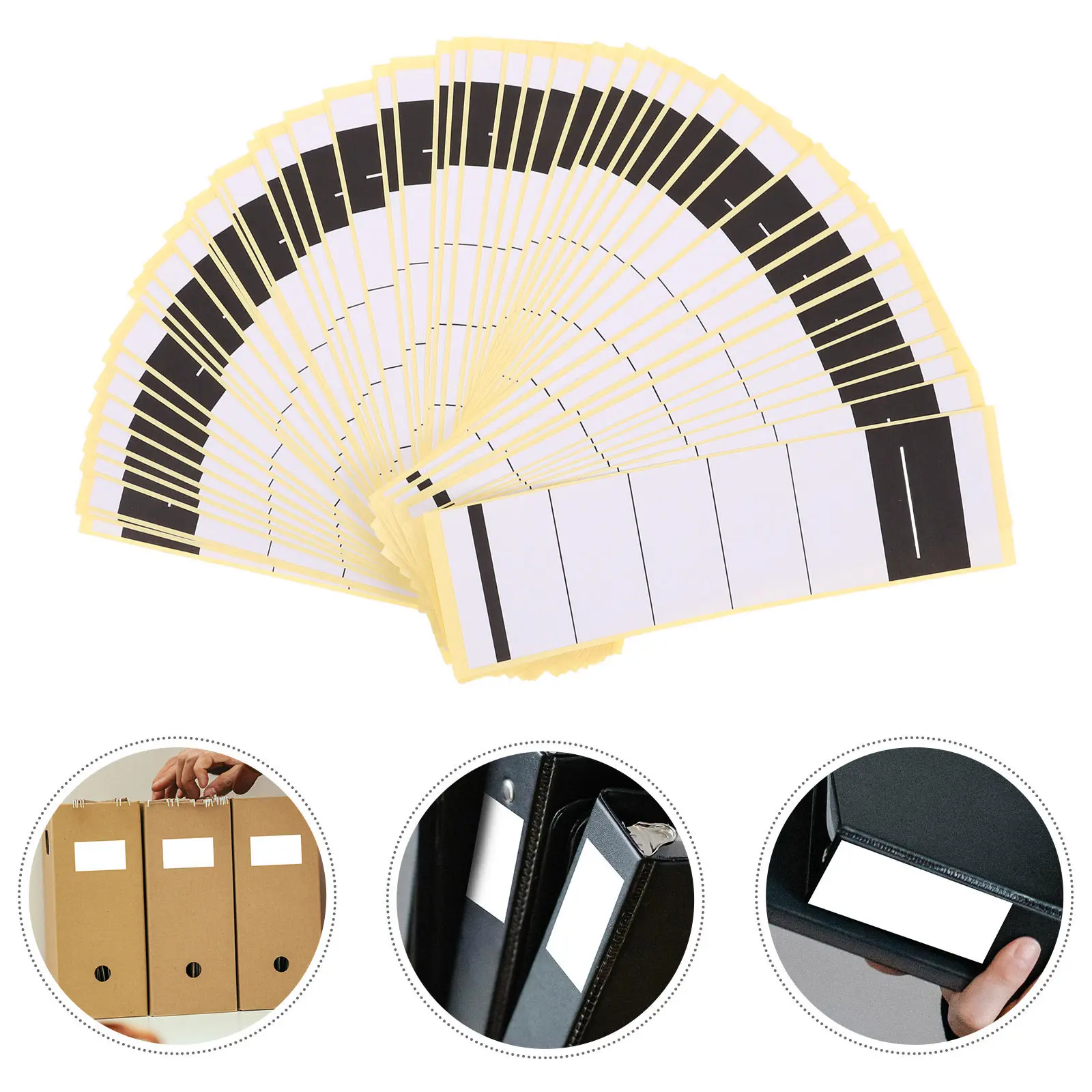 

50 pcs Folder Spine Labels Sturdy Adhesive Write Easy File Organization Labels For Office School Library Archive Lab
