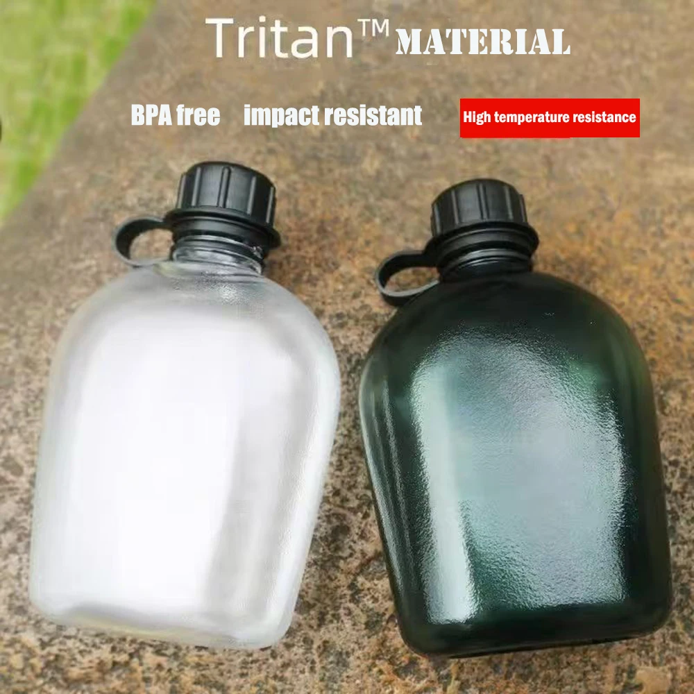 American style Tritan kettle, Outdoor sports water bottle, Portable kettle for outdoor training US tactical kettle, BPA free, 1L