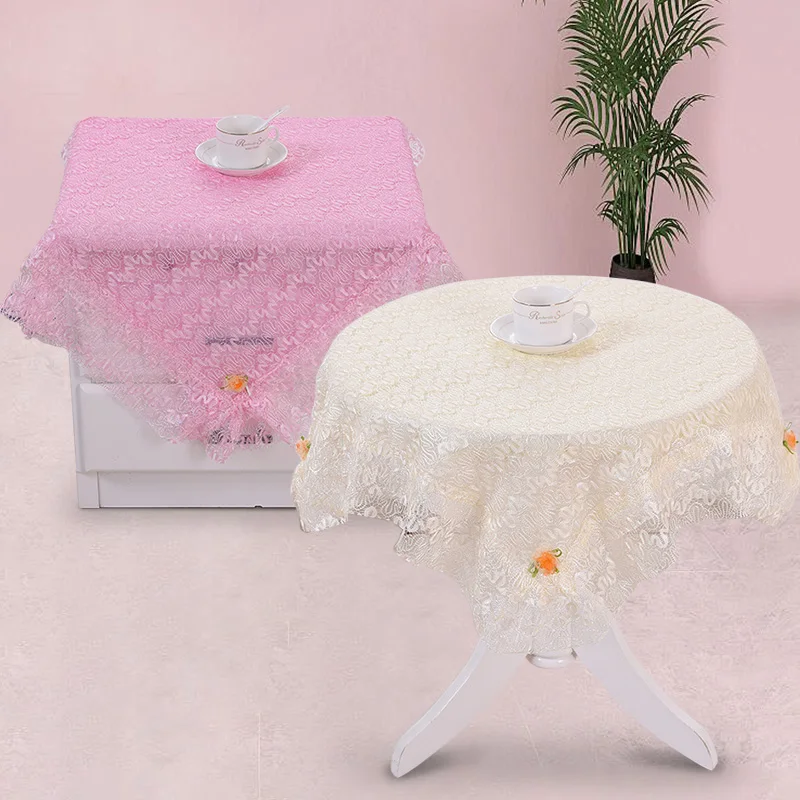 1PC Rectangle Soft Embroidery Household Living Room Home Decoration All-purpose Cover Bedside Table Dust Cover Dust-proof Cover