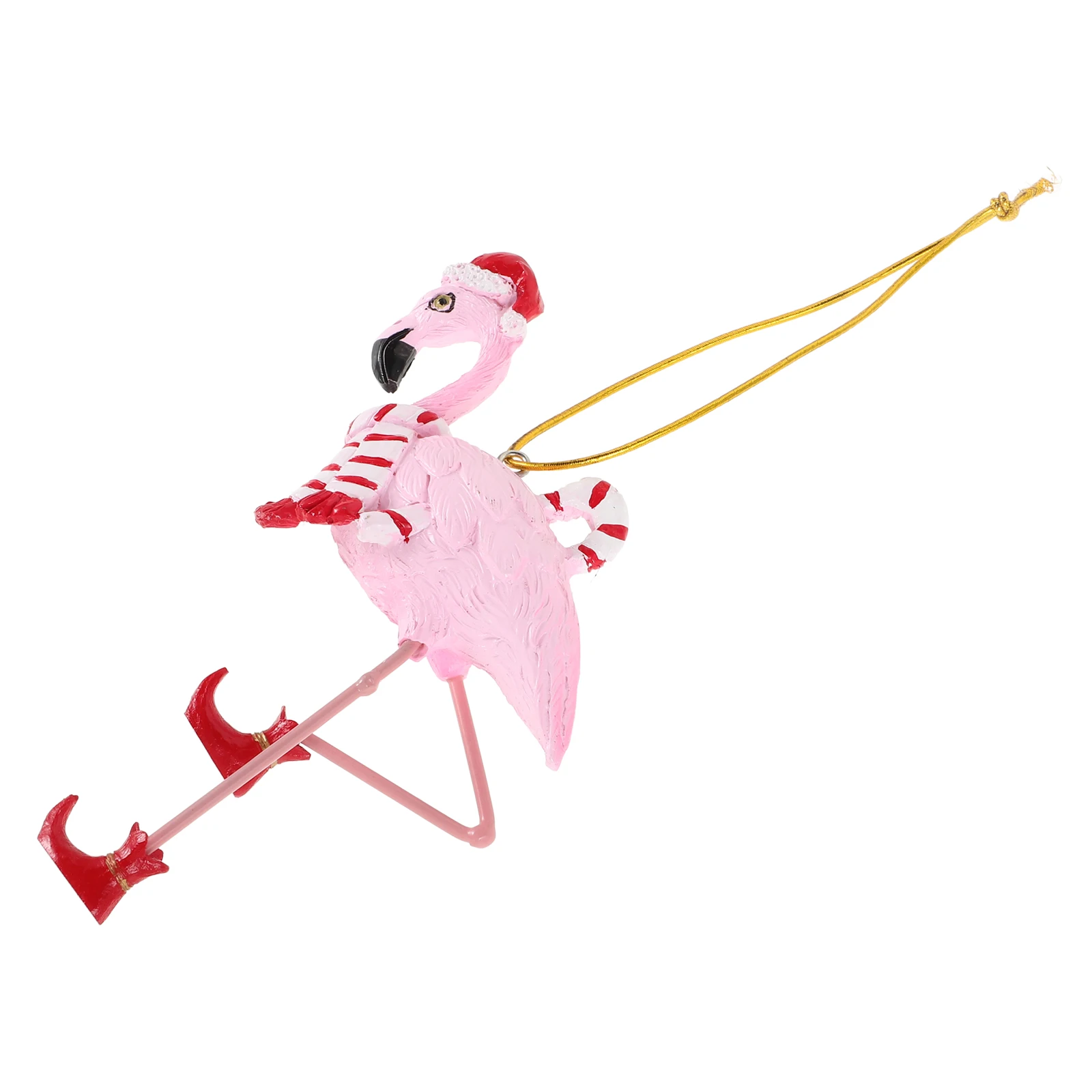 

Flamingo Christmas Decor Pink Resin Ornaments Eyecatching Meticulous Craftsmanship Versatile Home Decoration Pendants