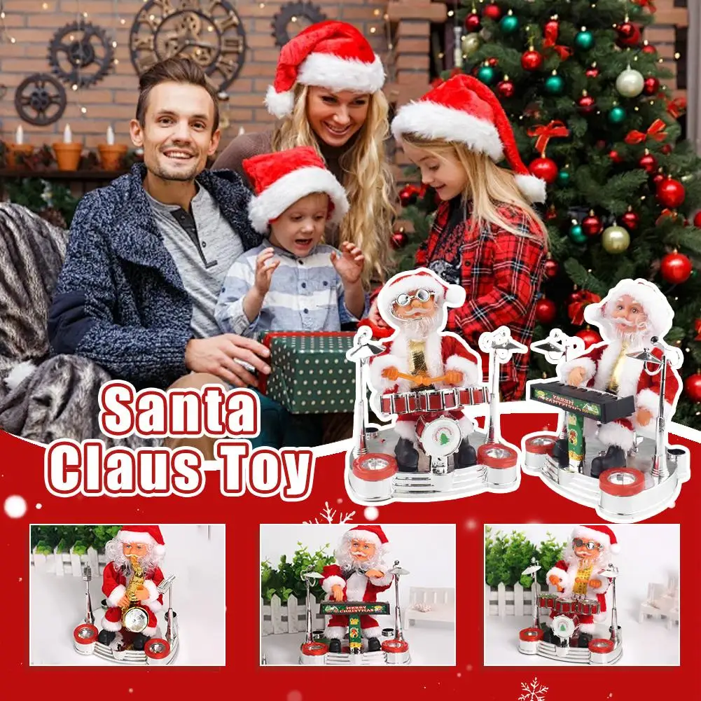 Criativo natal elétrico papai noel brinquedo escalada chaminé contas escadas de escalada decoração de natal presente ideal