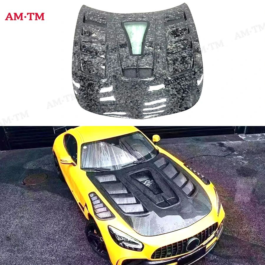 For Mercedes-Benz AMG GT GTS GTC GTR carbon fiber High quality Car Front Bumper Engine Cover Hood Bonnet Vent Parts Body kit