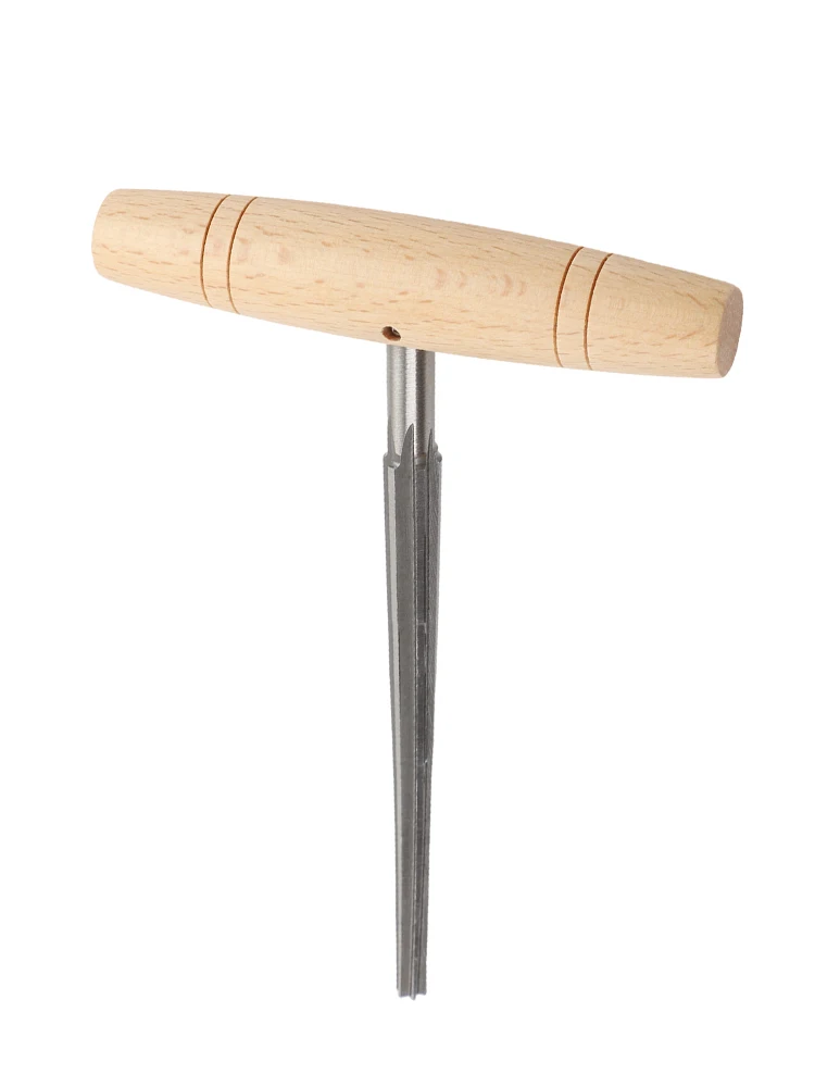 Violin Peg Reamer Tool for 34 and 44 Violins Stainless Steel Construction with Ergonomic Wooden Handle for Reduced Fatigue