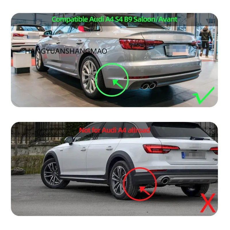 For Audi A4 S4 b9 Saloon/Avant MudFlaps Splash Guards Mudguards 4pcs 2016-2019 (Not available for Audi A4 B9 Allroad version)