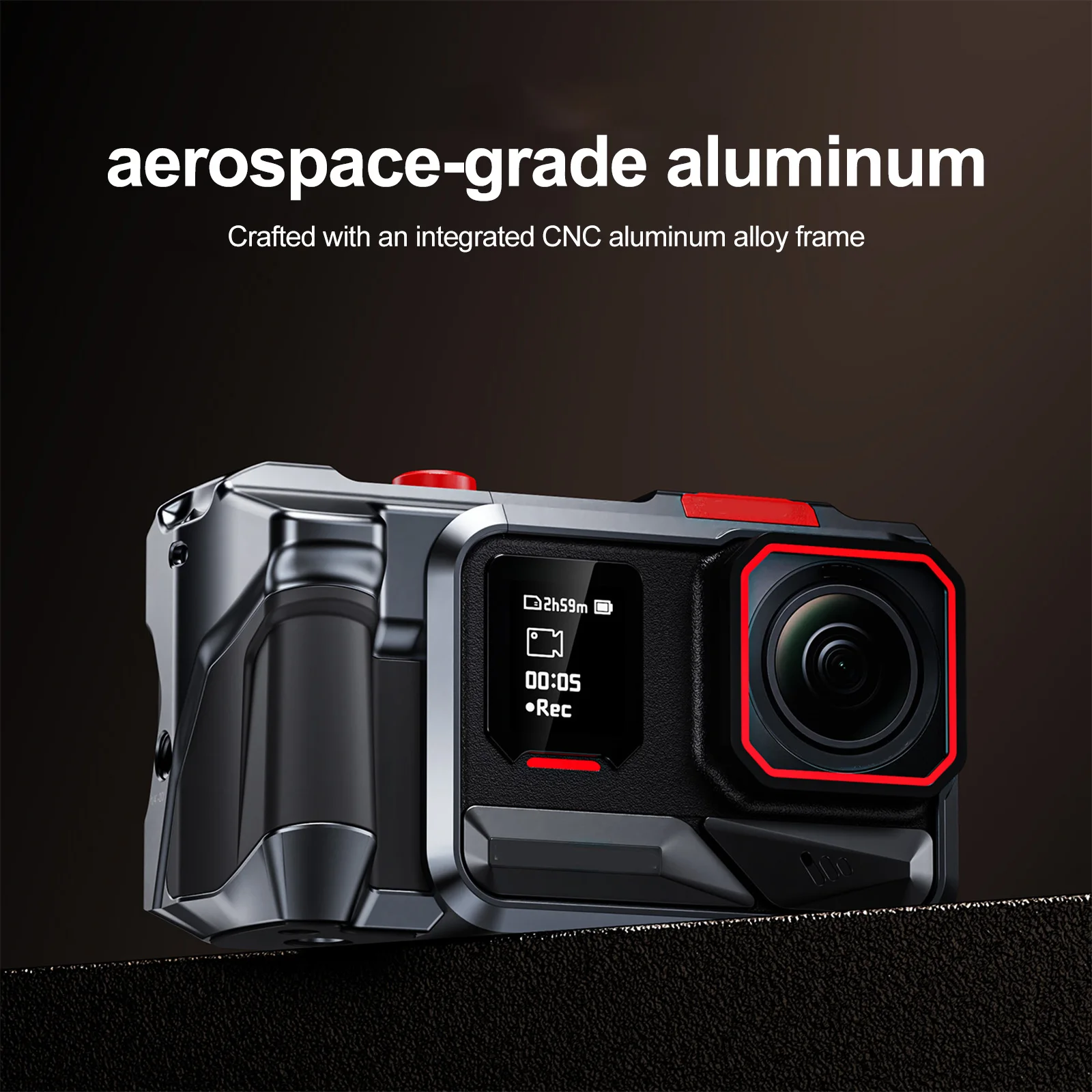 Handle Grip Kit for -AcePro2 Aluminum Frame with Cold Shoe Mounts with 1/4 Threaded Hole for Video Light Microphone