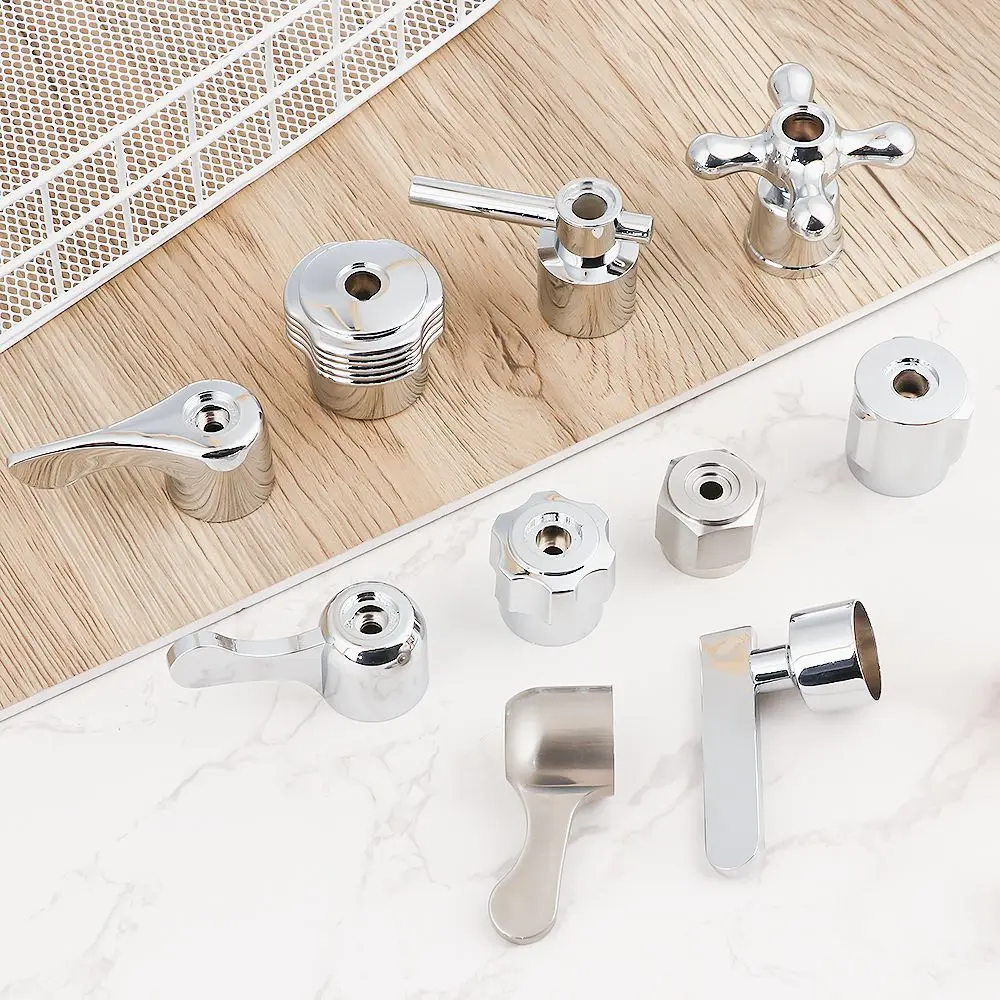 Multi-size Faucet Switch Handle Dish Basin Knob Triangle Valve Small Spout Hot Cold Buttons Quick Open Valve Bathroom Fittings