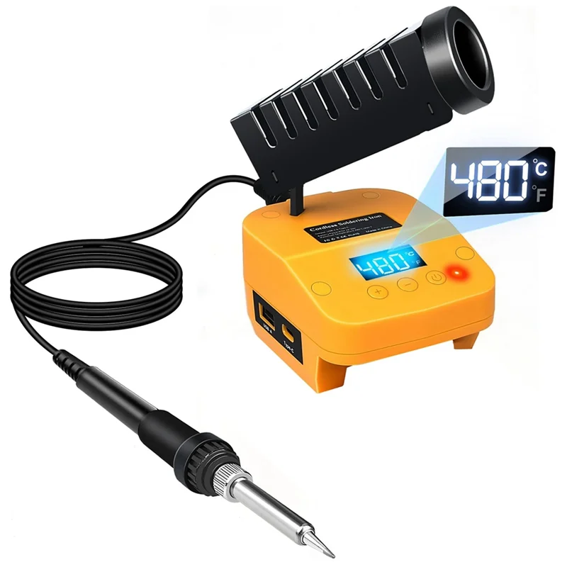 

BHBD-Cordless Soldering Station For 20V Battery Portable Digital Display Soldering Iron Station With USB&Type-C Port
