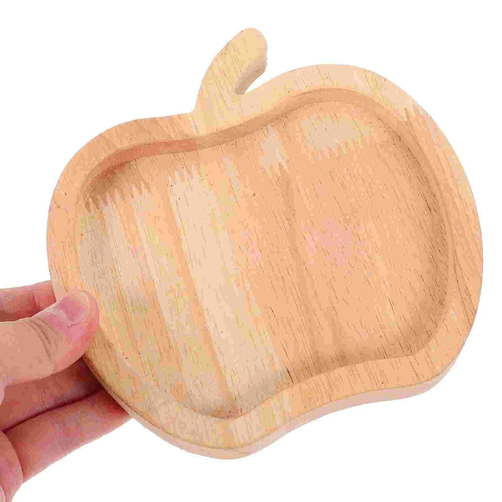 Tray Snack Severing Apple Shape Wooden Kitchen Tableware Serving Plate Food Multi-use Gadgets Decorative Bread