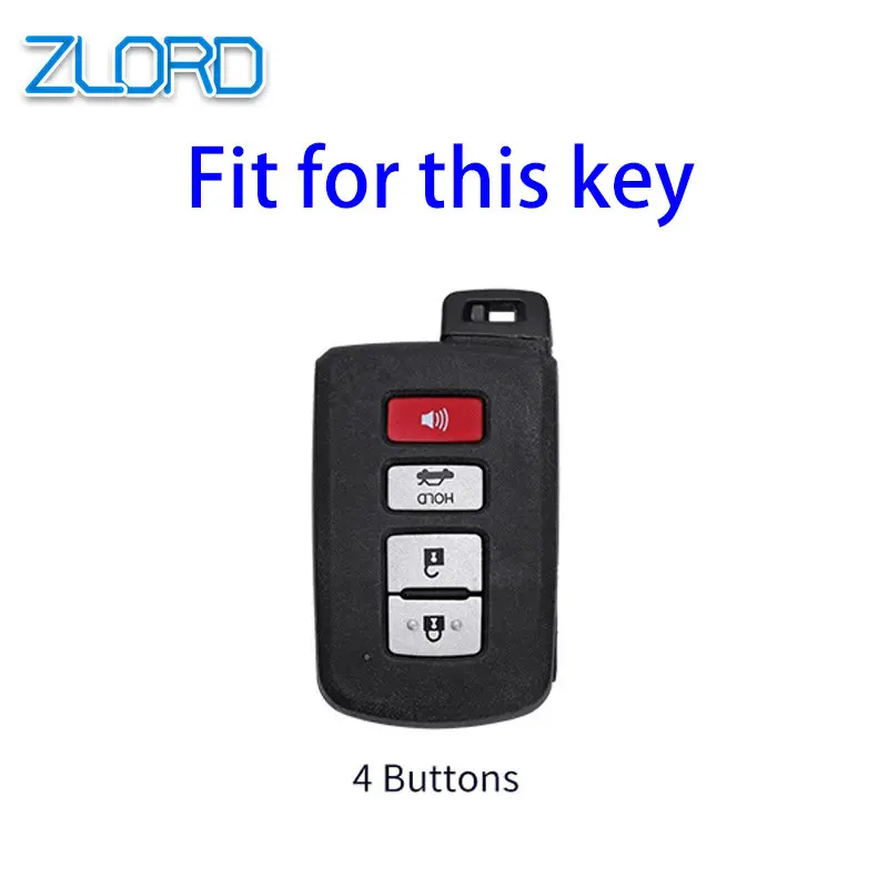 TPU Xe Từ Xa Chìa Khóa Bao Da Vỏ Fob Dành Cho Xe Toyota Avalon Camry Tràng Hoa RAV4 Cao Cấp Auris CHR Đất Tàu Tuần Dương Móc Khóa 4 Nút