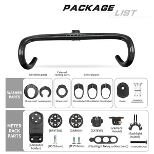 TOSEEK - مقود دراجة كربوني ، 28.6 مم ، قطع غيار دراجة الطريق ، T800 أعلى 9 مبيعات مقود متكامل من الكربون - رقم 5