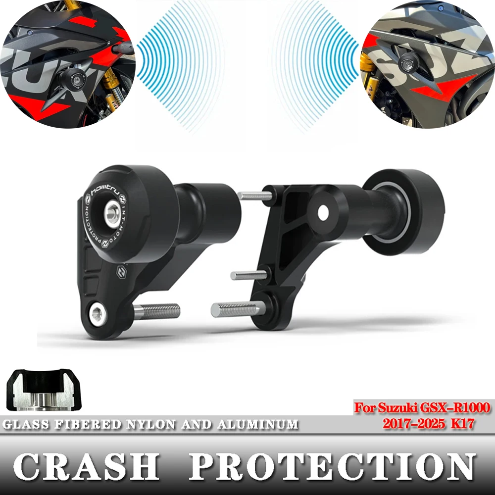 

For Suzuki GSX-R1000 gsx-r1000 2017-2025 K17 Motorcycle Crash Protection Falling Protective Aluminum + nylon fiberglass