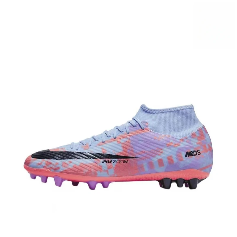Nike Zoom Superfly 9 AG Artificial-Turf Nonslip Serviceable Pectin Shockproof Short-Nail Football Shoes Blue/Purple DV2423-405