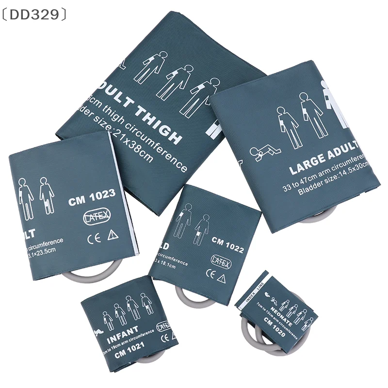 [-DD329] قابلة لإعادة الاستخدام 6 حجم من النايلون الكفة مقياس ضغط الدم الكفة مراقبة المريض الكفة لمراقبة ضغط الدم الناس استخدام الكفة