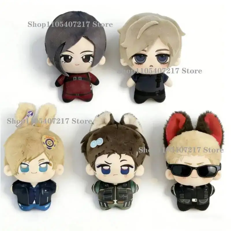 10cm Leon Ada Wong Cotton Plush Doll Chris Wesker Anime Figures Plush Toys Soft Peripherals Cosplay Pendant Gift