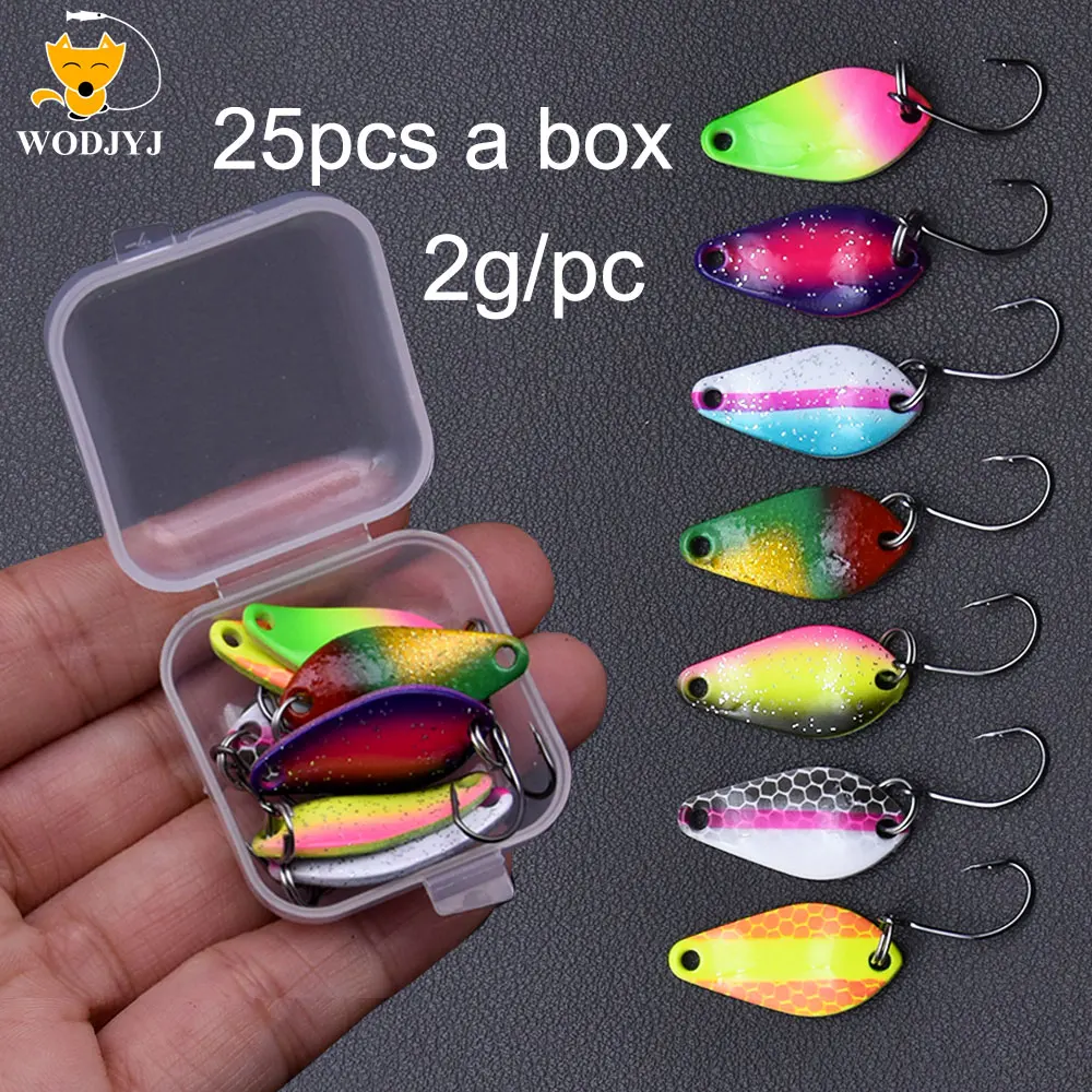 WDJYJ الصيد ملعقة معدنية VIBE إغراء jigbait ، صغيرة سبينر المتذبذب walleyes سمك السلمون المرقط جثم إغراء الأسماك الملونة معالجة الطعم