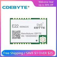 E22-400M22S SX1268 433MHz Transmitter and Reciever 22dBm IPX Stamp Hole Antenna Connector IoT SPI uhf RF Wireless Transceiver
