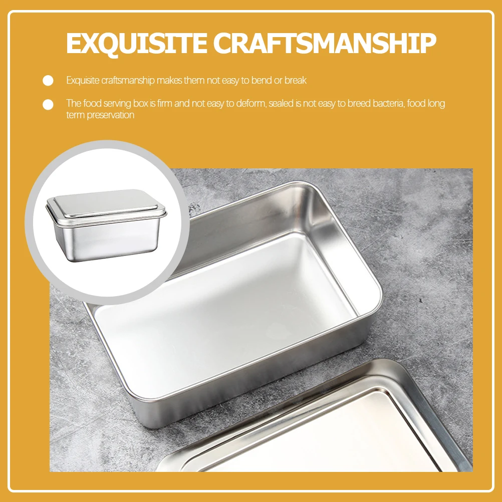 

Stainless Steel Food Container Portable Bento Leakproof Lunch Box For Fresh-Keeping Sealing Storage Kitchen Food