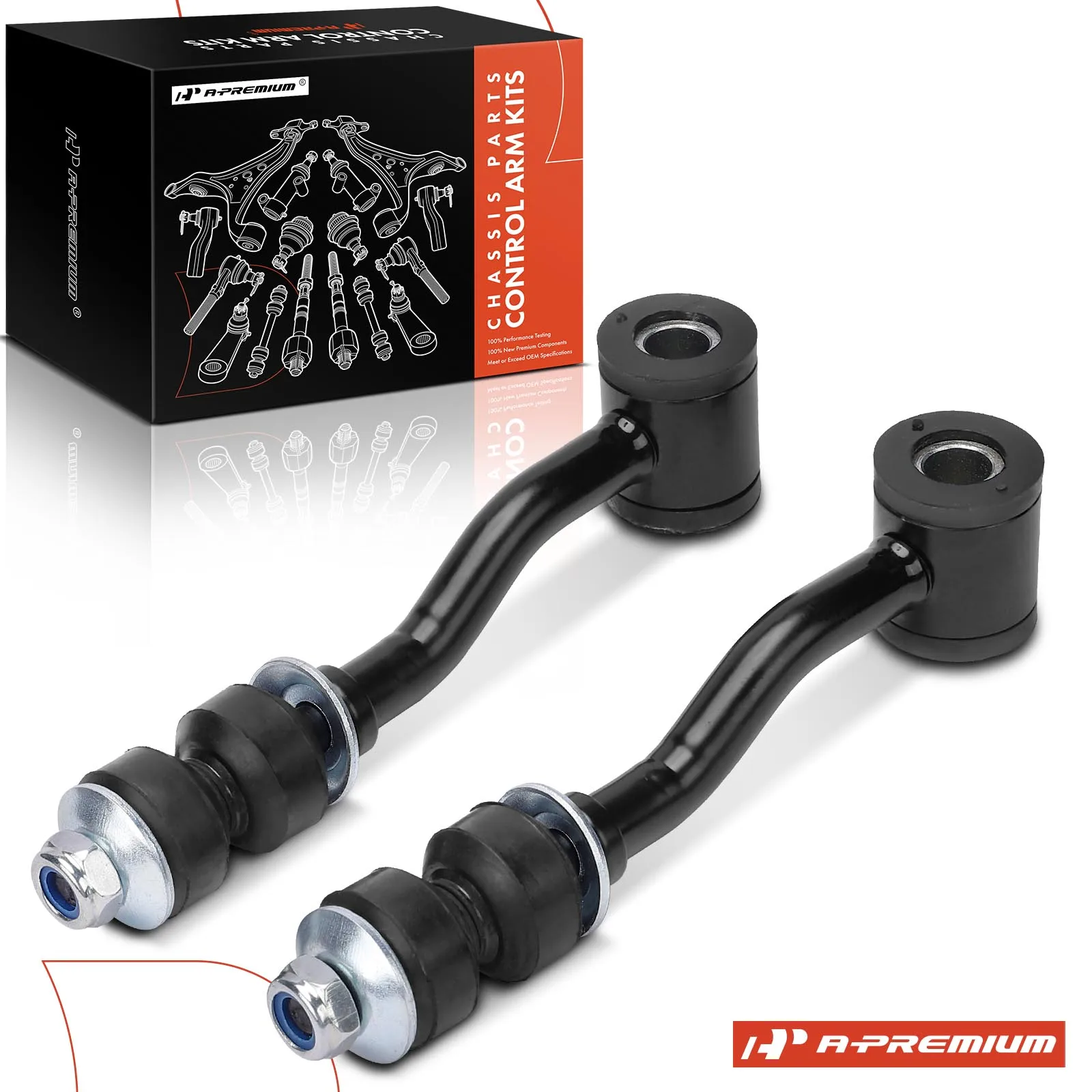 A-Premium Front Left & Right Sway Bar Link for Jeep Cherokee 1984-1991 Comanche 1986-1991 Wagoneer 1984-1990