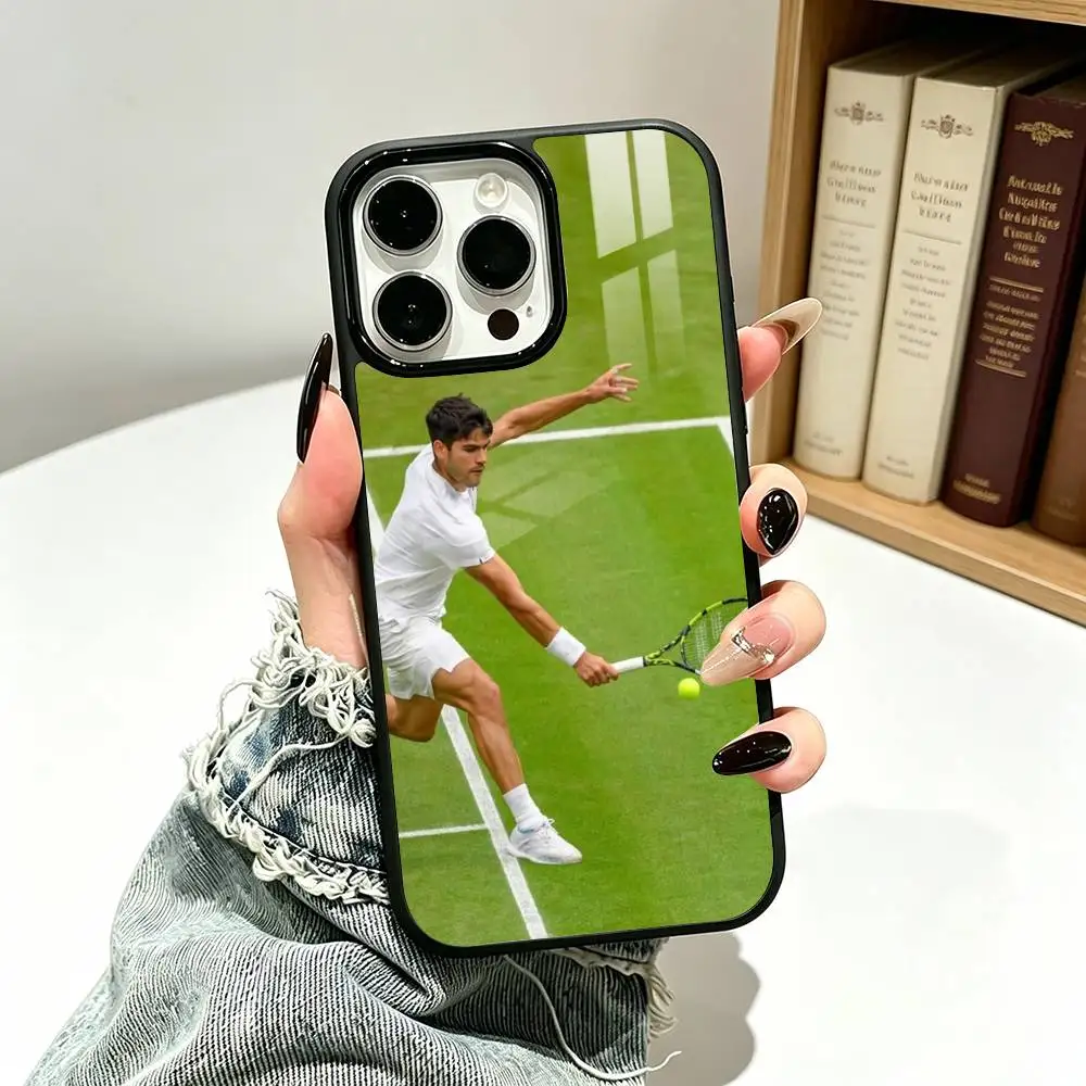 rising tennis star C-Carlos A-Alcaraz Phone Case For IPhone17 16 15 14 13 12 11  Pro Max Plus Wireless Charger Cover Funda