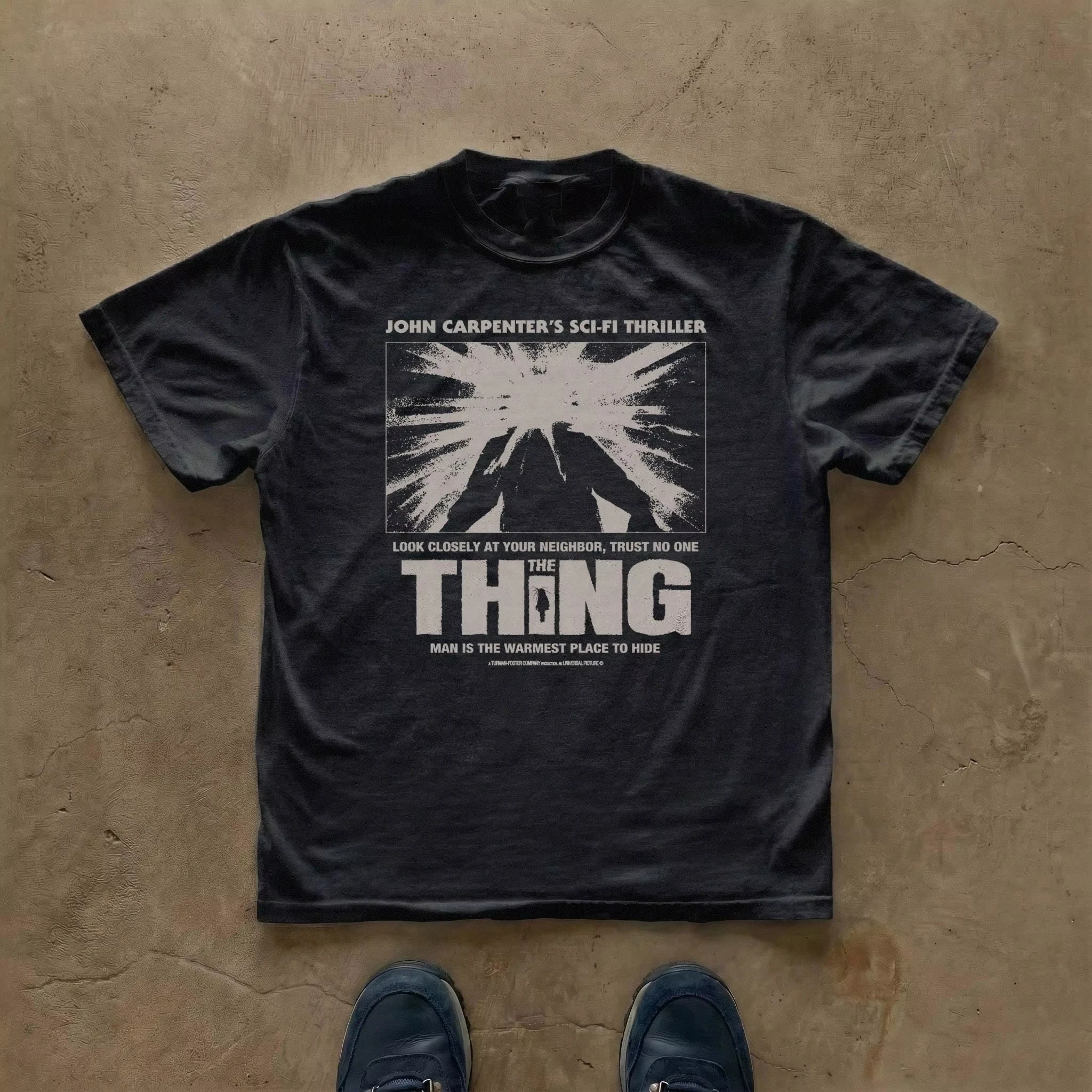 The Thing John Carpenter Movie Poster T Shirt Unisex Men Women Cotton Graphic Printed Short Sleeve Round Neck Oversized Y2k Tee