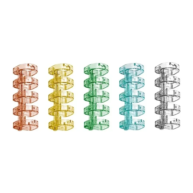 10-30pcs  Loose Leaf 5 Holes Plastic Ring A5/B5 Binder for Notebooks Stationery - view 6