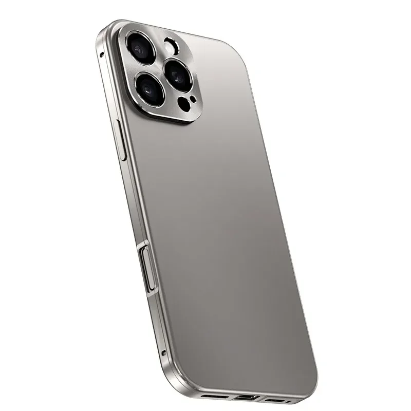 

Для IPhone 15, 14, 13 Pro Max Plus, металлический корпус, устойчивый к падениям, устойчивый к отпечаткам пальцев, матовый титановый сплав, ультратонкая задняя крышка