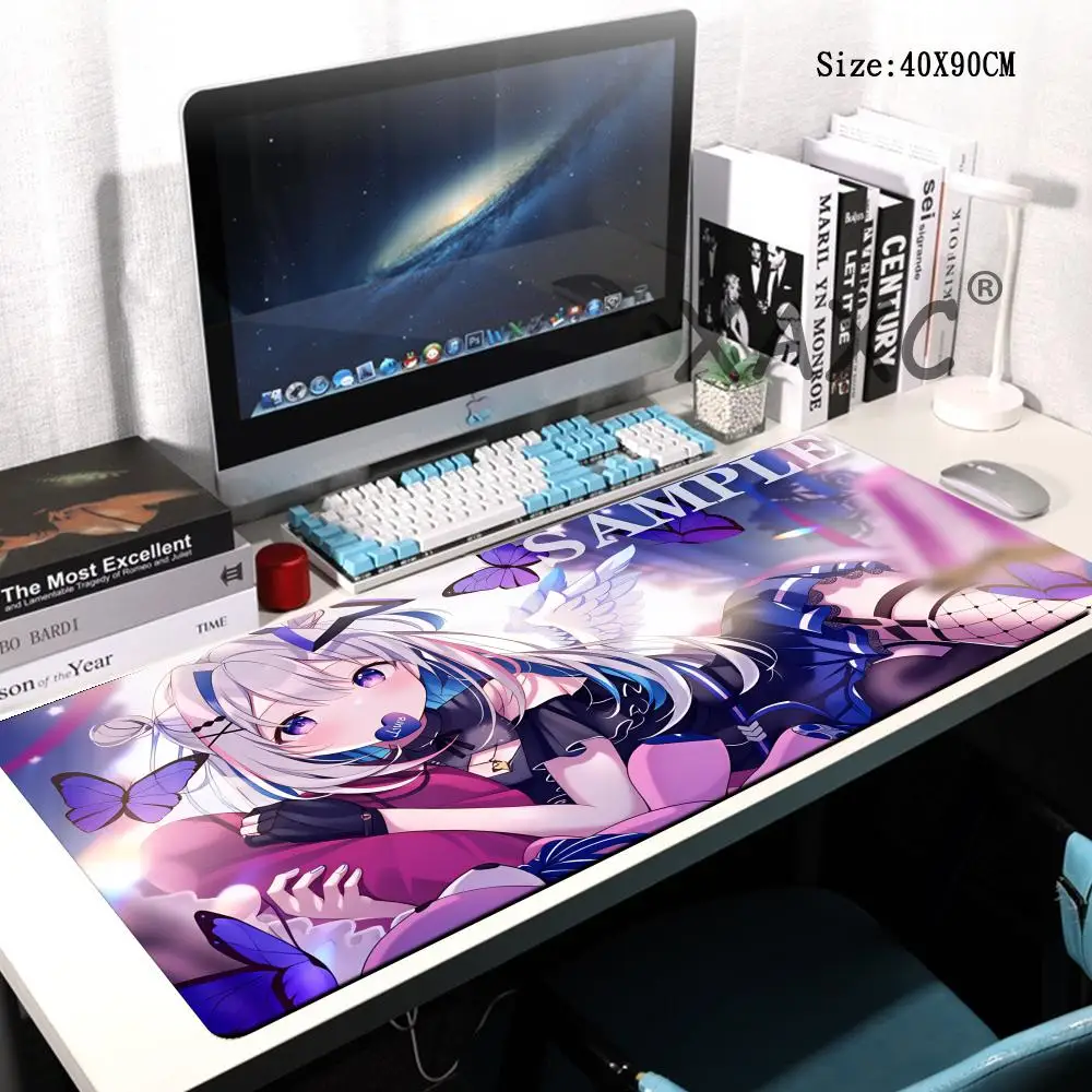 

HYBXAXC Hololive Amane Kanata Card Board Game Peripheral Card Mat Mouse Pad Virtual Idol Table Mat Anime Cards Gift Toys