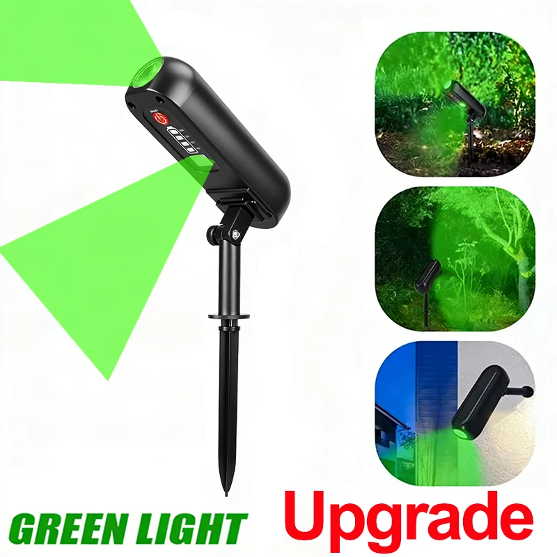 2-in-1-Solarstrahler und Wandleuchte, IP55, wasserdicht, grüne/warme LED für Garten, Hof, Weg, dekorative Ambiente-Baum-Uplighting