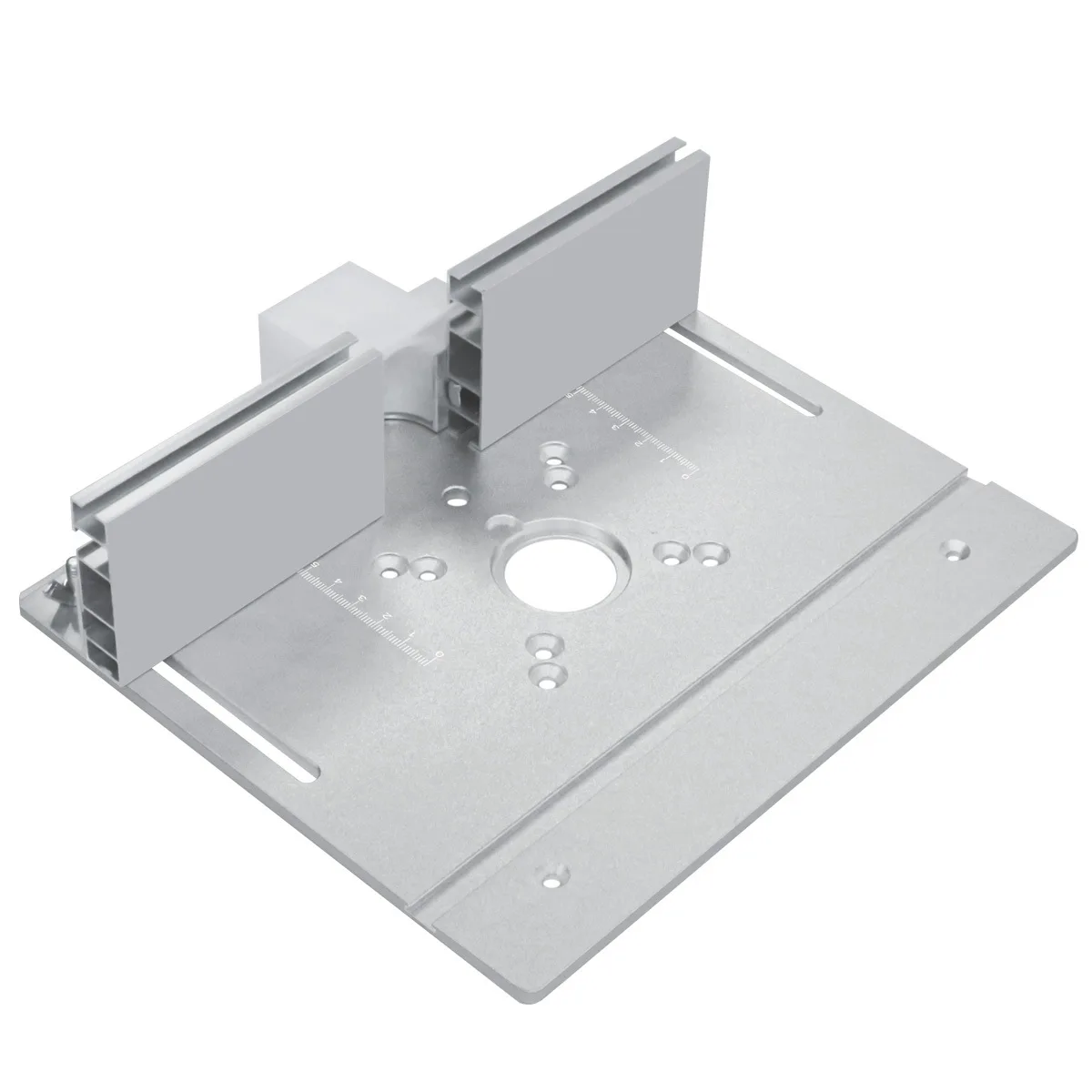 Multifunctional Trimmer Engraving MachineC8 Aluminum Router Table Insert Plate W/Miter Gauge for Woodworking Benches Saw