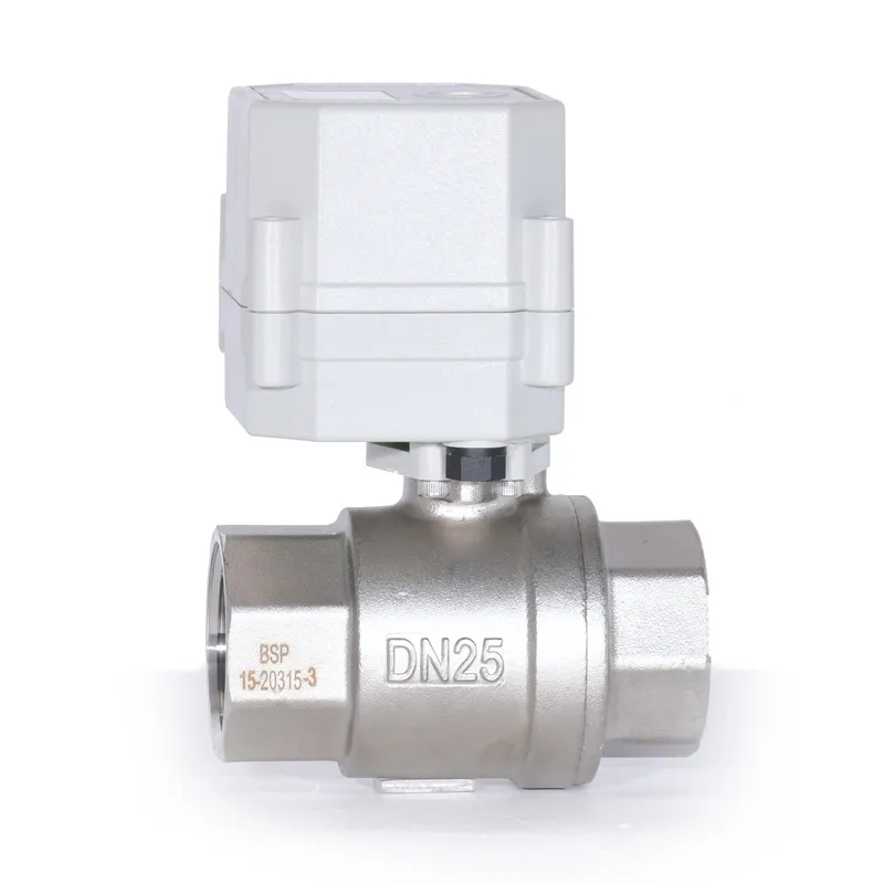 2-Way 1'' DN25 Proportional V-type Ball Valve SS304 V-Shaped Modulating Valve 4-20mA 0-5V 0-10V Input Signal