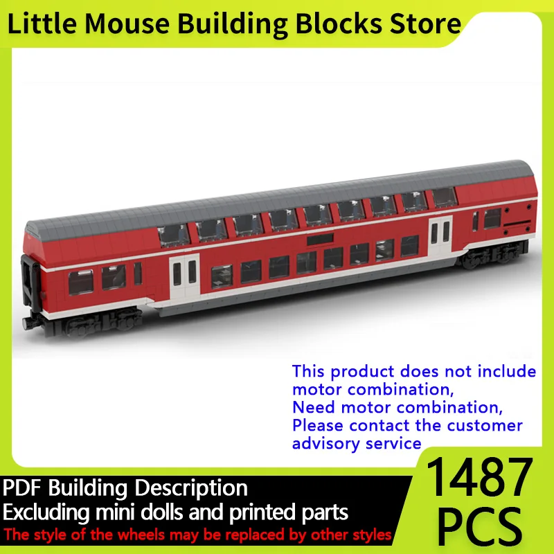

City Car Model MOC Building Bricks 782 Express Train Carriage Modular Technology Gifts Holiday Assemble Children Toys Suit