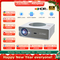 NEW Touyinger Q11Android Projector 4k 8k LED Home Theater Projector 5G Full HD Movie Projector