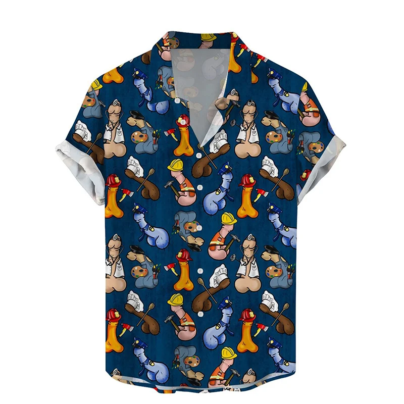 

Harajuku Summer New 3D Hentai Styles Printing Shirts Sexy Patterns Graphic Short Shirts Men Fashion Cool Clothing Shirts Blouses