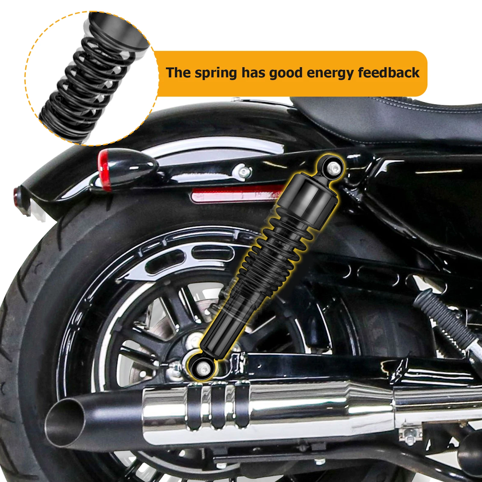 Motorcycle 10.5/11.75/13 Inch in Rear Shocks Lowering Kit Preload adjustable for Harley Dyna Rear Suspension Shocks 10.5 Parts